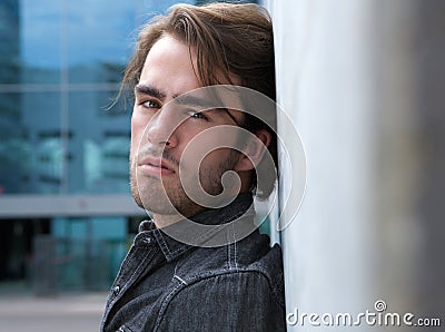 Close up portrait of a cool man Stock Photo