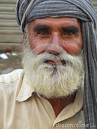 Close-up Portrait of Crippled Beggar Editorial Stock Photo