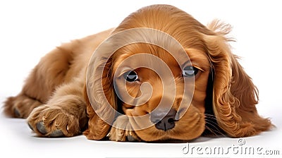 Close up portrait of a dog. Pure youth crazy look. Stock Photo