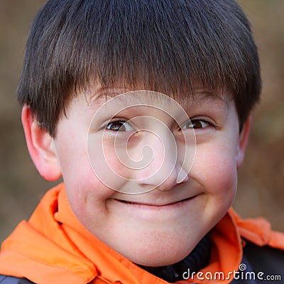 Close-up portrait of joyful boy Stock Photo