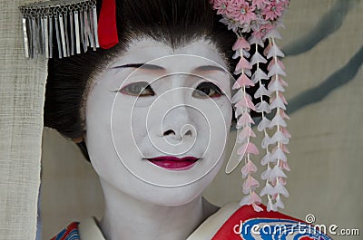 Close up portrait of Maiko Stock Photo