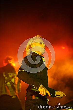 Keith Flinth, the Prodigy, concert in Russia 2005 Editorial Stock Photo
