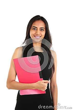 Close up portrait of a smiling Indian business woman Stock Photo