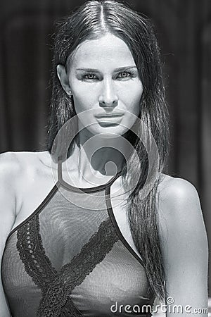 Close up portrait of a young woman Stock Photo