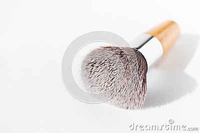 Close-up of powder brush with wooden handle Stock Photo
