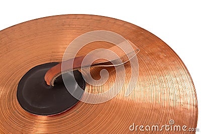 Close up of an prcussion cymbals Stock Photo