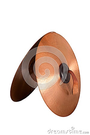 Close up of an prcussion cymbals Stock Photo