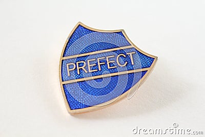 Close Up Prefect Badge Stock Photo