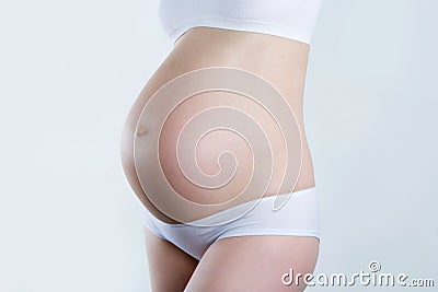 Close-up of pregnant woman Stock Photo