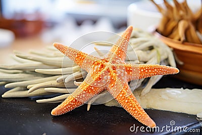 close up of a preserved starfish ready for Stock Photo