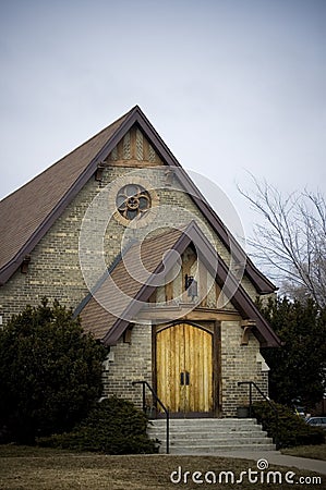 Close up of protestant church Stock Photo