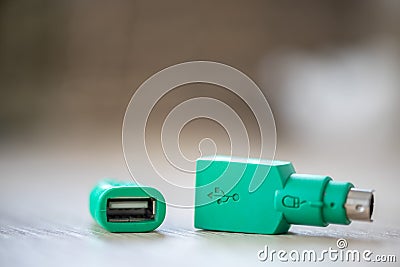 PS2 to USB converter Stock Photo