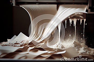 close-up of pulping process, with paper changing from a solid to a liquid Stock Photo