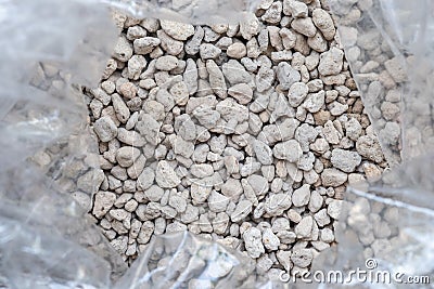 Close up of Pumice Stone, Potting Cactus and Succulent Material Stock Photo