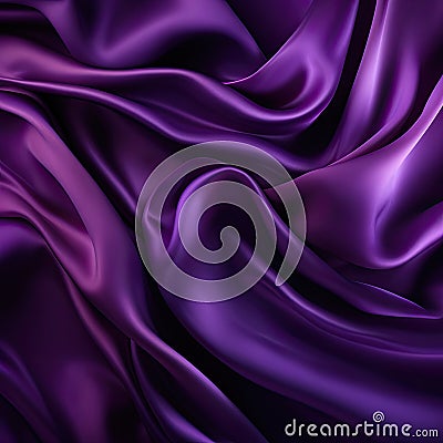 Close-Up of Purple Satin Fabric Stock Photo
