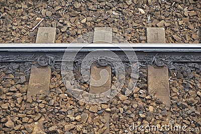 Close up of Railway Track Stock Photo