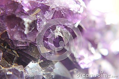 Raw Amethyst druse Stock Photo