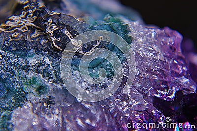 Raw Amethyst druse Stock Photo