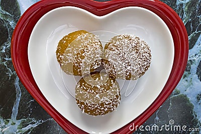 Close up traditional turkish kemalpasa dessert on plate Stock Photo