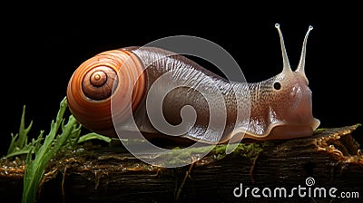 Realistic looking alien lifeform snail creature xenomorph with dramatic lighting Stock Photo