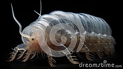 Realistic looking alien lifeform snail creature xenomorph with dramatic lighting Stock Photo