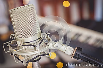 Close-up of a recording microphone Stock Photo