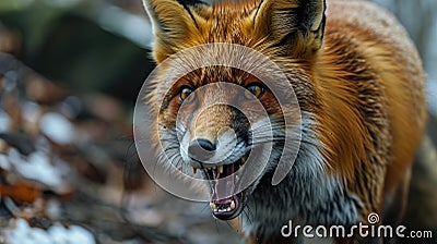 Close-up of a red fox, animal rabies Stock Photo