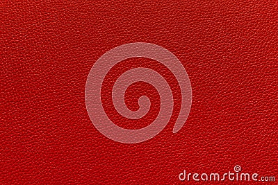 Close-Up Red Leather Texture or Background Stock Photo