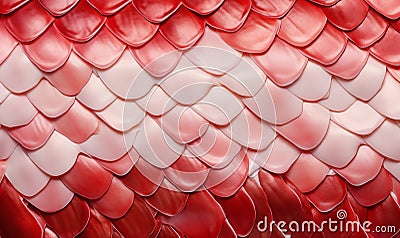 Close up of red plastic snake skin texture background. Abstract background and texture for design. Stock Photo