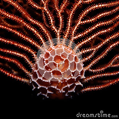 Close up of red and white corals. Stock Photo