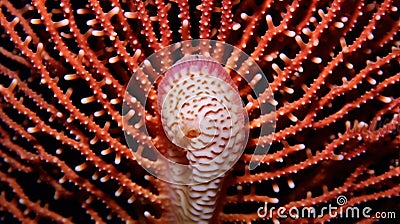 Close up of red and white corals. Stock Photo