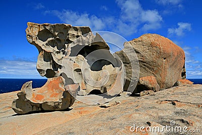 a close up of a remarkable rock on kangaroo island Stock Photo