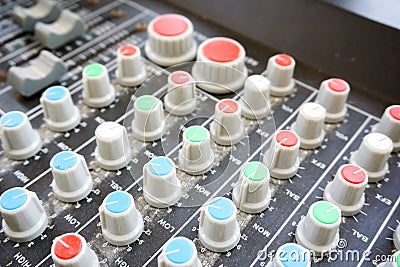 Remote control of the sound engineer shallow depth of field Stock Photo