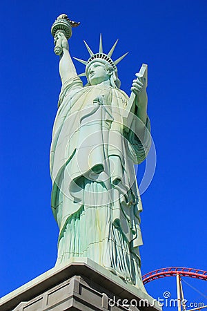 Close up of Replica of Statue of Liberty, New York - New York ho Editorial Stock Photo