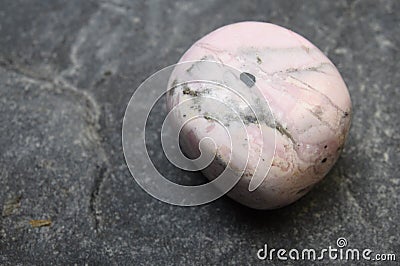 Close up of an Rhodochrosite stone Stock Photo