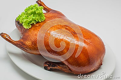 Close-up roast peking duck & x28;Whole Duck& x29; Stock Photo