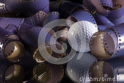 Close-up of a roll 35 mm photographic films Stock Photo