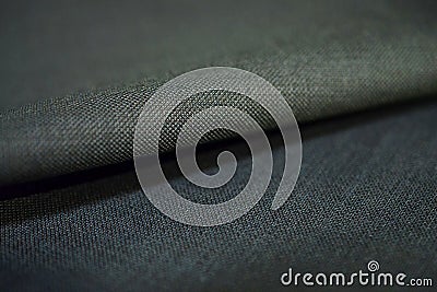 Close up roll pattern gray fabric of suit Stock Photo