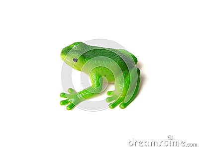 Green frog toy. Stock Photo