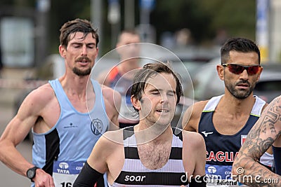 Close Up Of Runners At The Amsterdam Marathon The Netherlands 2019 Editorial Stock Photo