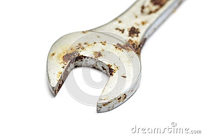 Rusty spanner Stock Photo