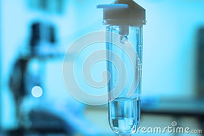 Close up saline solution drip for patient Stock Photo