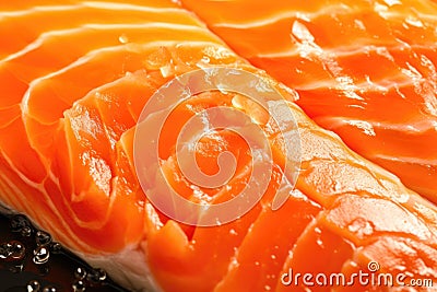 close-up of salmon fillet, a food that boosts libido Stock Photo