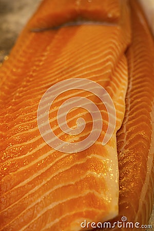 Close up of Salmon fillet Stock Photo