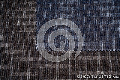 Close up sample fabric for interior design, material selection. Stock Photo