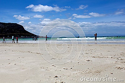 Fish Hoek Beach Sand Editorial Stock Photo
