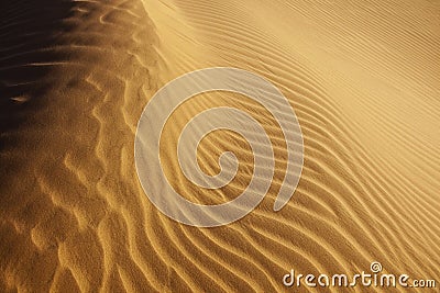 Close-up of sand pattern in the desert Stock Photo