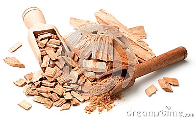 Close up of sandalwood isolatd on the white background Stock Photo