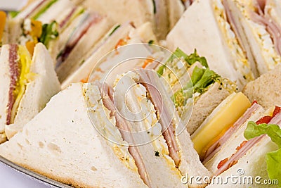 Close Up Sandwich Platter Stock Photo