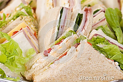 Close Up Sandwich Platter Stock Photo